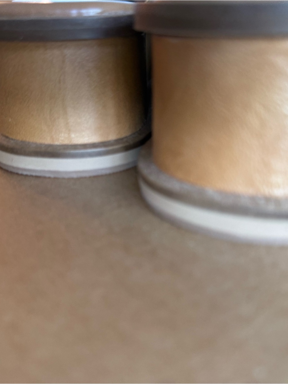 Kelsi Dagger Tan Leather Double-Strap Slide Sandals - Picture 6 of 7